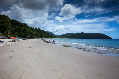 Looking West along Las Cuevas Beach, Trinidad